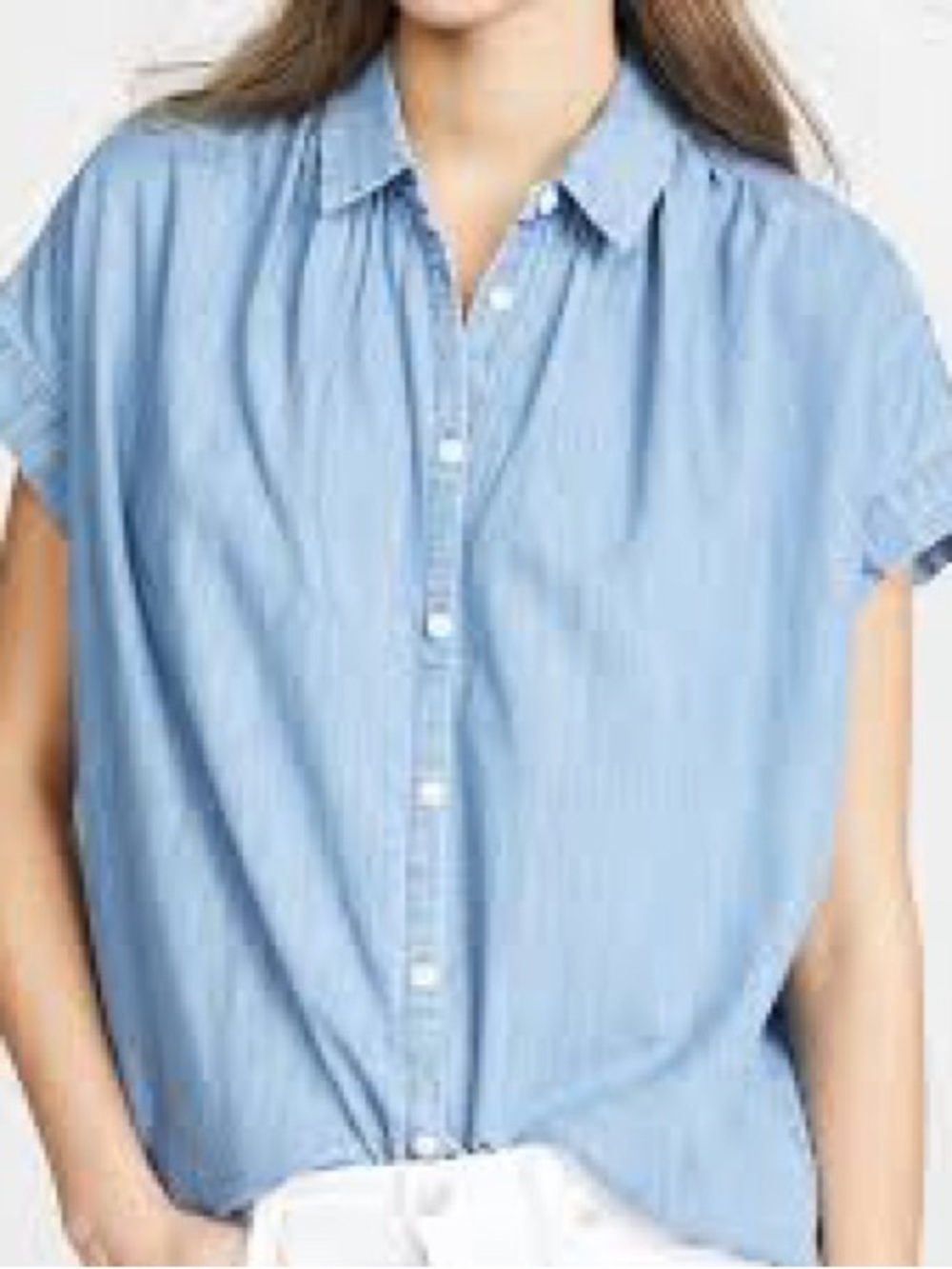 Madewell Light Blue Short-Sleeve Button-Down Shirt